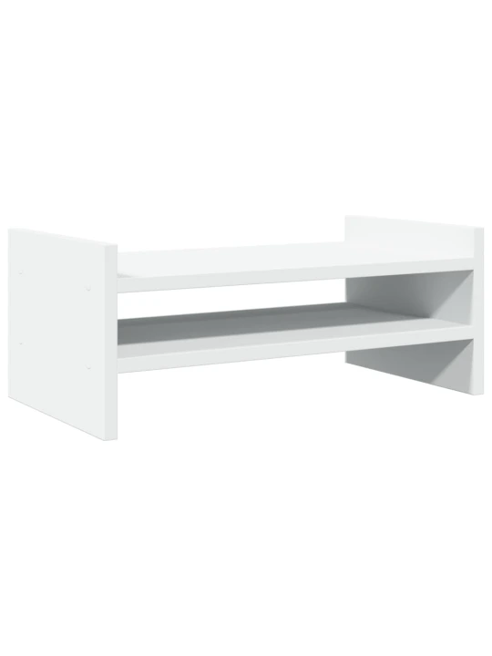 Stojan na monitor bílý 50 x 27 x 20 cm kompozitní dřevo