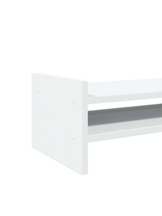 Stojan na monitor bílý 50 x 27 x 20 cm kompozitní dřevo
