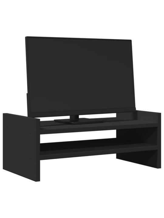 Stojan na monitor černý 50 x 27 x 20 cm kompozitní dřevo