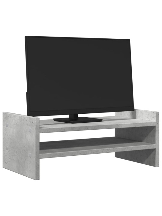 Stojan na monitor betonově šedý 50x27x20 cm kompozitní dřevo