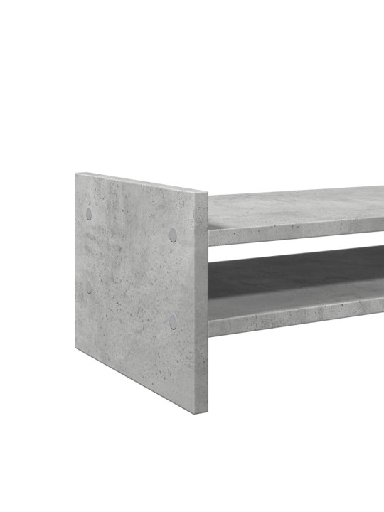 Stojan na monitor betonově šedý 50x27x20 cm kompozitní dřevo