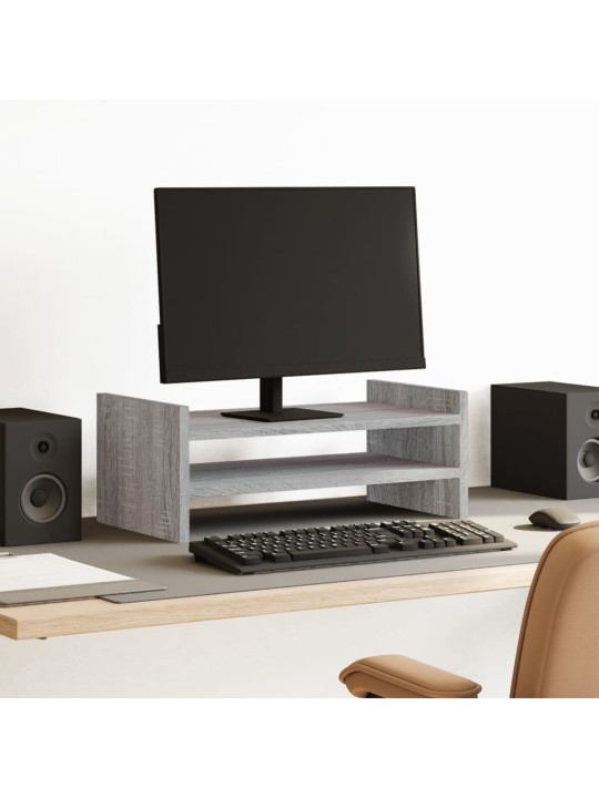 Stojan na monitor šedý sonoma 50 x 27 x 20 cm kompozitní dřevo