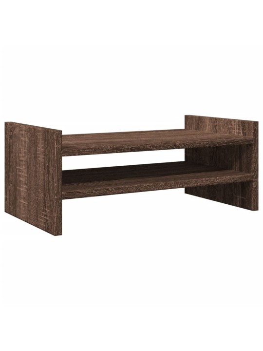 Stojan na monitor hnědý dub 50 x 27 x 20 cm kompozitní dřevo