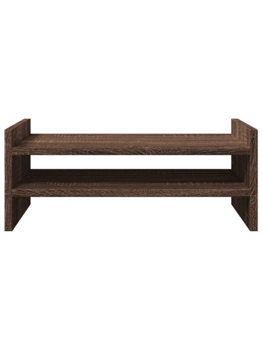 Stojan na monitor hnědý dub 50 x 27 x 20 cm kompozitní dřevo
