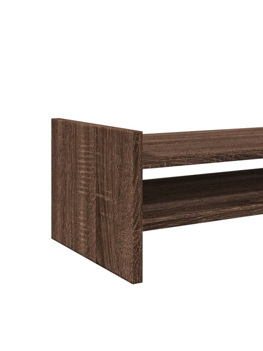 Stojan na monitor hnědý dub 50 x 27 x 20 cm kompozitní dřevo