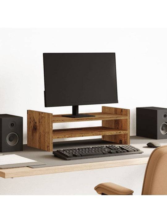 Stojan na monitor old wood 50 x 27 x 20 cm kompozitní dřevo