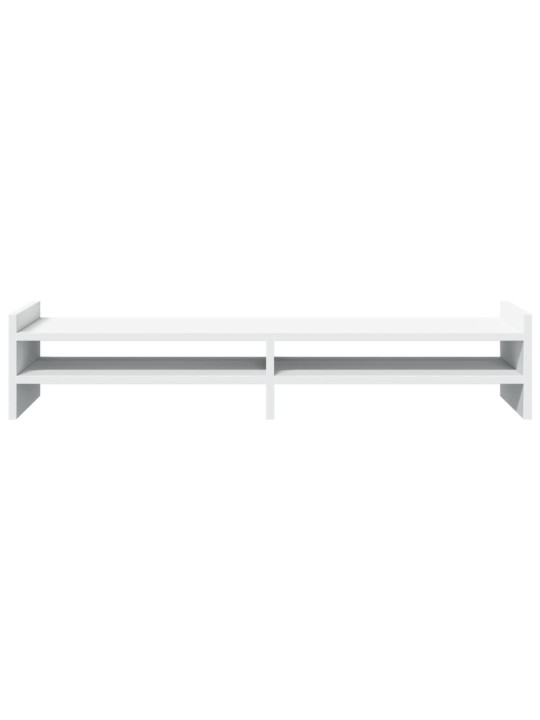 Stojan na monitor bílý 100 x 27 x 20 cm kompozitní dřevo