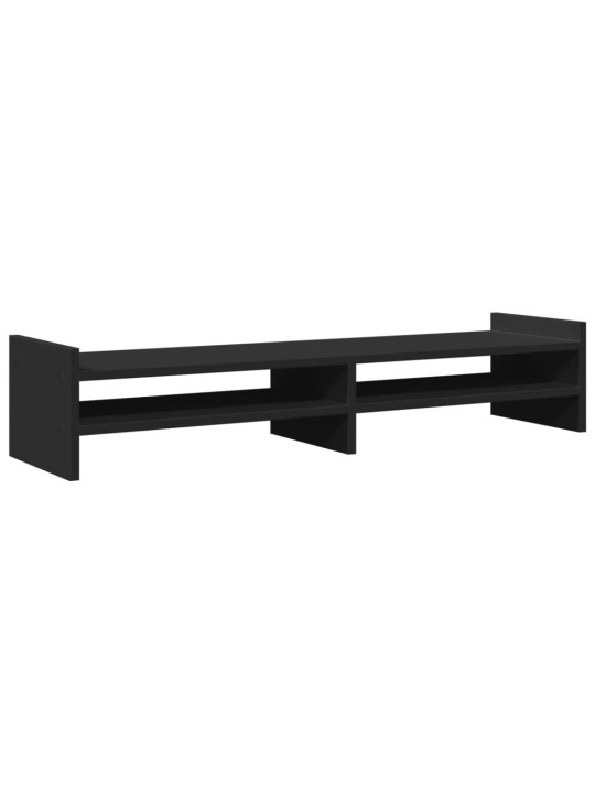 Stojan na monitor černý 100 x 27 x 20 cm kompozitní dřevo