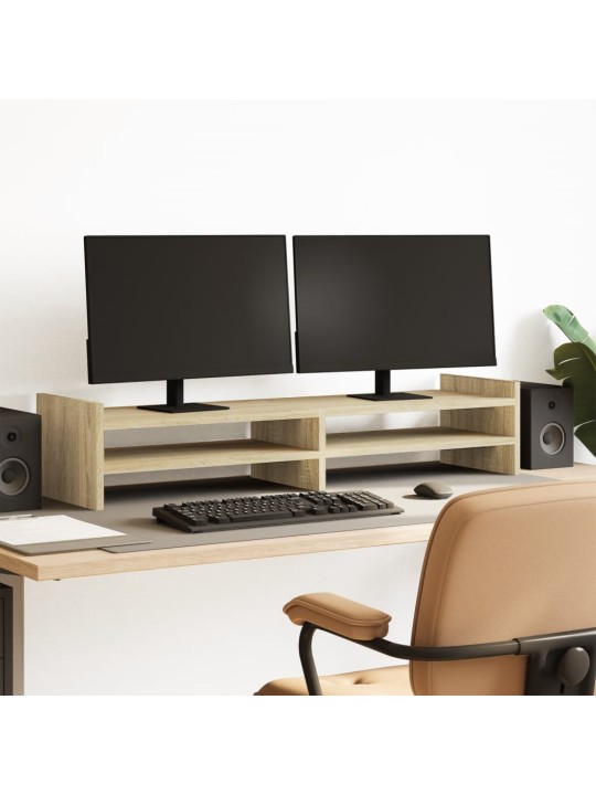 Stojan na monitor dub sonoma 100 x 27 x 20 cm kompozitní dřevo