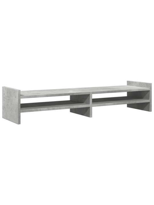 Stojan na monitor betonově šedý 100x27x20 cm kompozitní dřevo