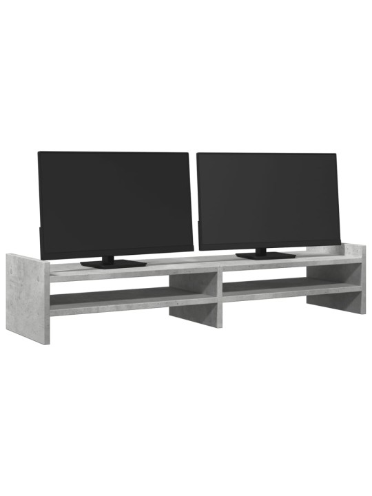 Stojan na monitor betonově šedý 100x27x20 cm kompozitní dřevo