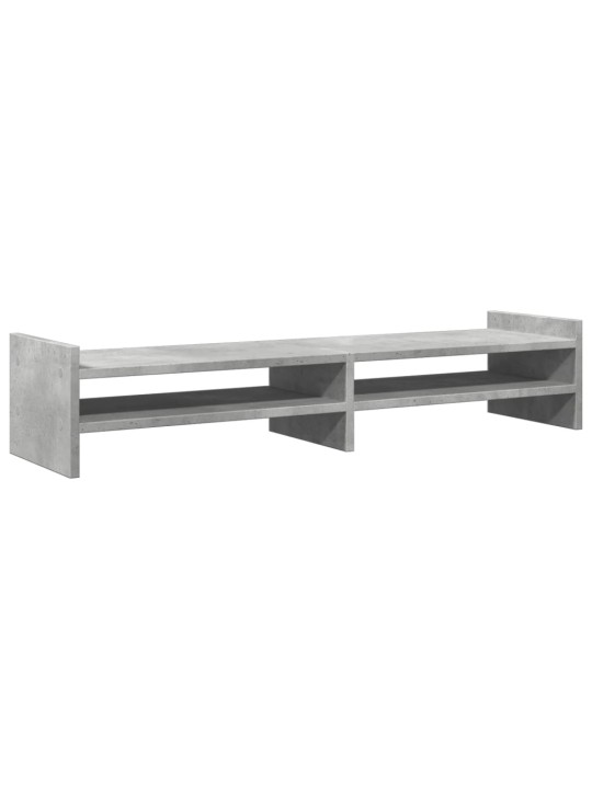 Stojan na monitor betonově šedý 100x27x20 cm kompozitní dřevo