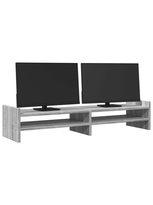 Stojan na monitor šedý sonoma 100 x 27 x 20 cm kompozitní dřevo
