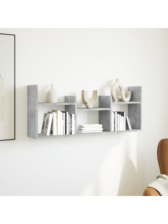 Nástěnná skříňka 100x18x40 cm betonově šedá kompozitní dřevo