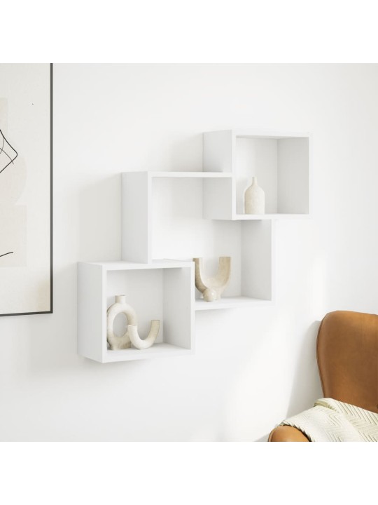 Nástěnná skříňka 78 x 18 x 71 cm bílá kompozitní dřevo