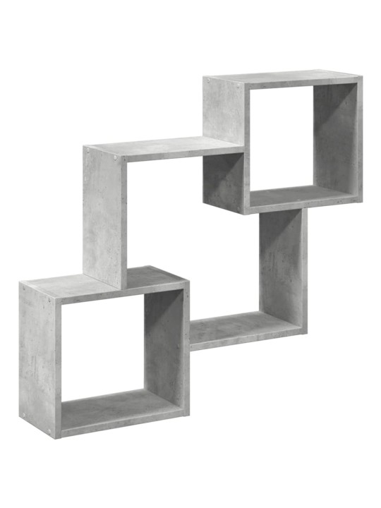 Nástěnná skříňka 78 x 18 x 71 cm betonově šedá kompozitní dřevo