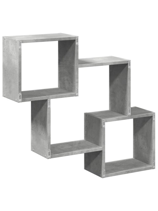 Nástěnná skříňka 78 x 18 x 71 cm betonově šedá kompozitní dřevo