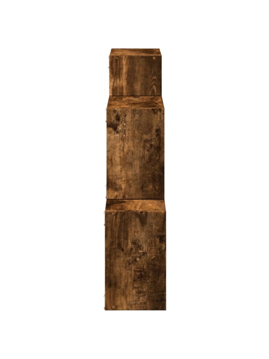Nástěnná skříňka 78 x 18 x 71 cm kouřový dub kompozitní dřevo