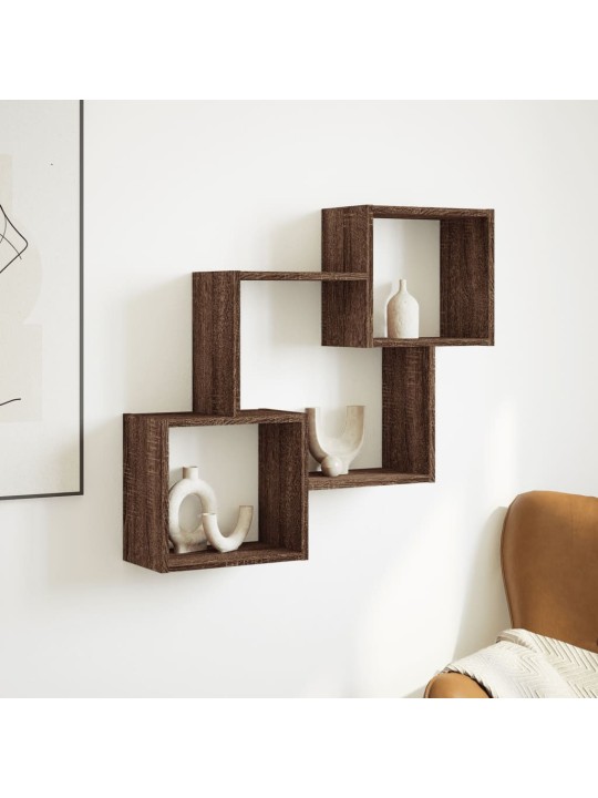 Nástěnná skříňka 78 x 18 x 71 cm hnědý dub kompozitní dřevo