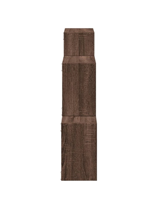 Nástěnná skříňka 78 x 18 x 71 cm hnědý dub kompozitní dřevo