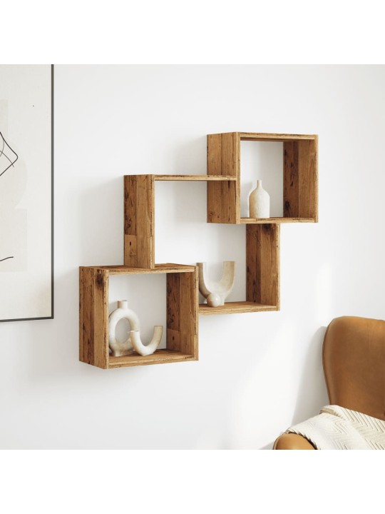 Nástěnná skříňka 78 x 18 x 71 cm old wood kompozitní dřevo