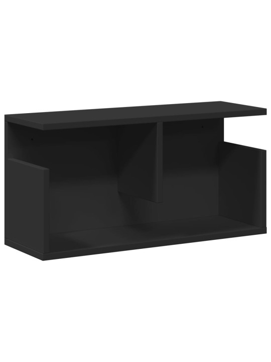 Nástěnná skříňka 60 x 20 x 30 cm černá kompozitní dřevo