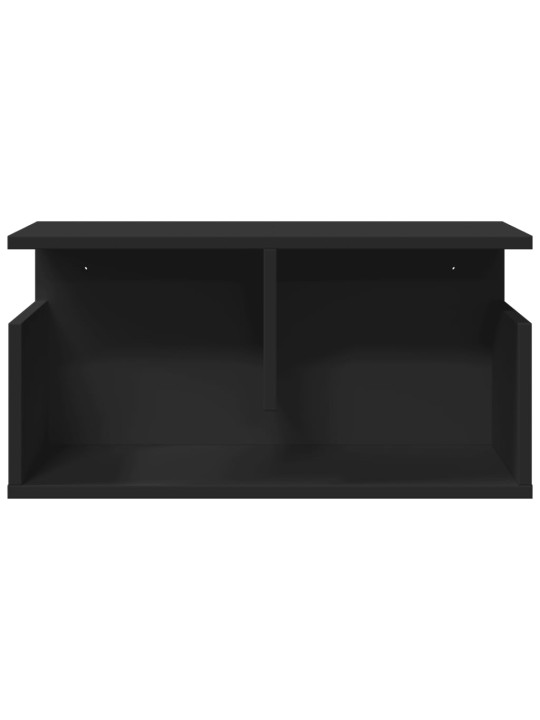 Nástěnná skříňka 60 x 20 x 30 cm černá kompozitní dřevo