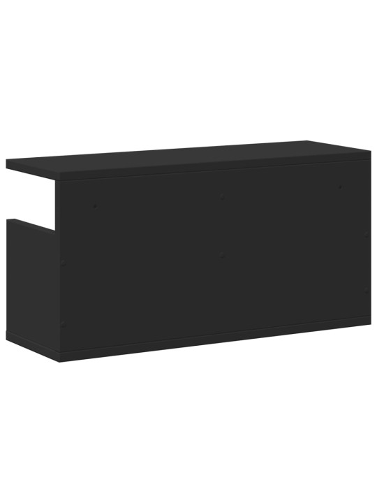 Nástěnná skříňka 60 x 20 x 30 cm černá kompozitní dřevo