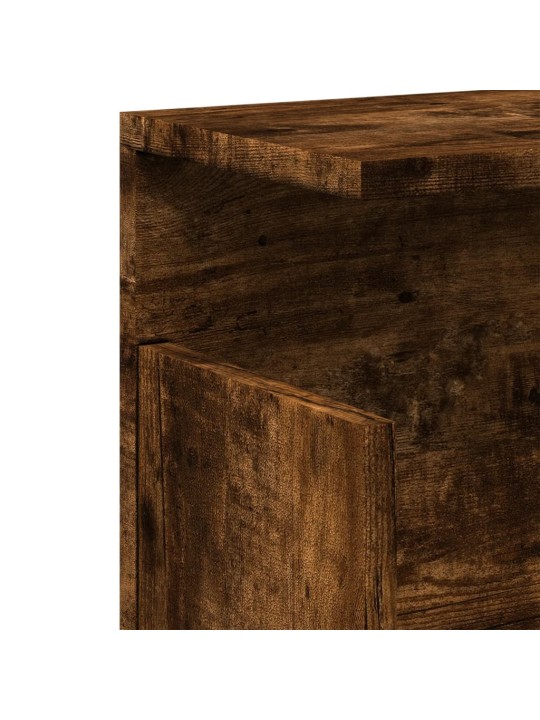 Nástěnná skříňka 60 x 20 x 30 cm kouřový dub kompozitní dřevo