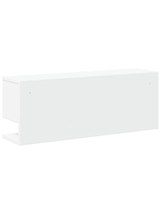 Nástěnná skříňka 80 x 20 x 30 cm bílá kompozitní dřevo