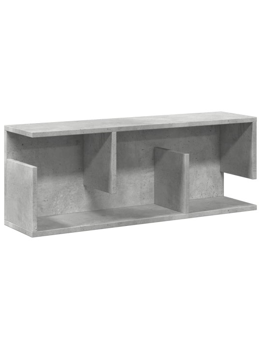 Nástěnná skříňka 80 x 20 x 30 cm betonově šedá kompozitní dřevo