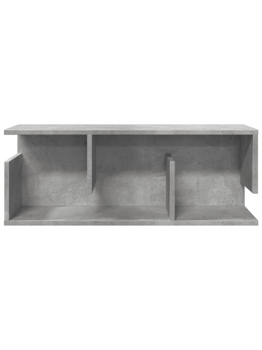 Nástěnná skříňka 80 x 20 x 30 cm betonově šedá kompozitní dřevo