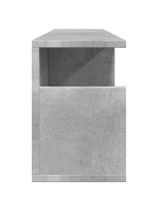 Nástěnná skříňka 80 x 20 x 30 cm betonově šedá kompozitní dřevo