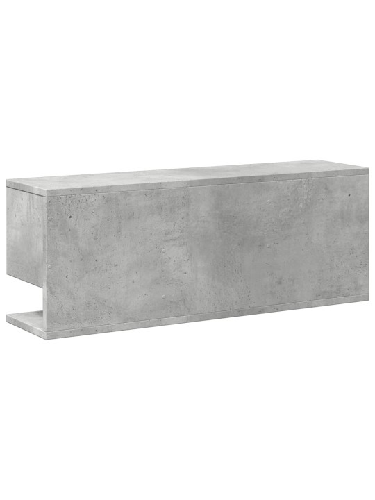 Nástěnná skříňka 80 x 20 x 30 cm betonově šedá kompozitní dřevo