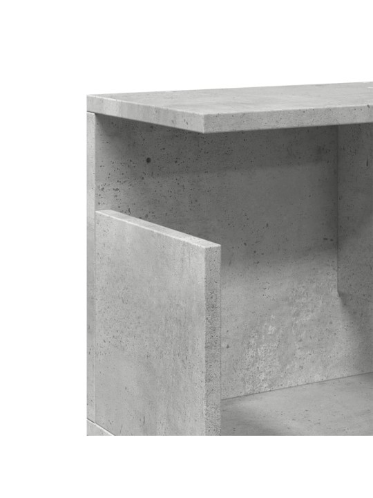 Nástěnná skříňka 80 x 20 x 30 cm betonově šedá kompozitní dřevo