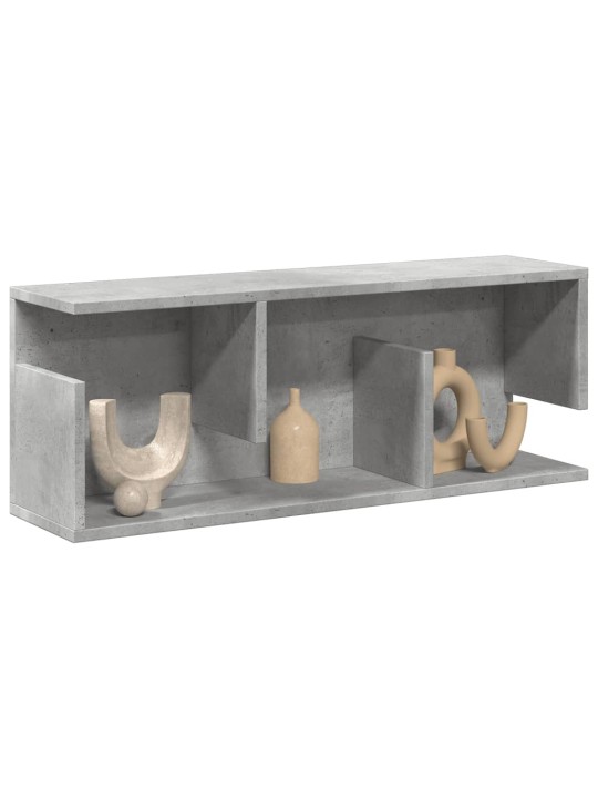 Nástěnná skříňka 80 x 20 x 30 cm betonově šedá kompozitní dřevo