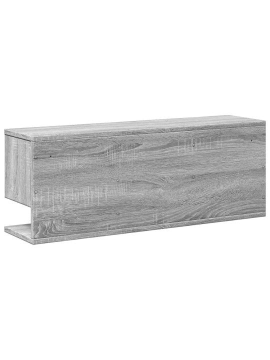 Nástěnná skříňka 80 x 20 x 30 cm šedá sonoma kompozitní dřevo
