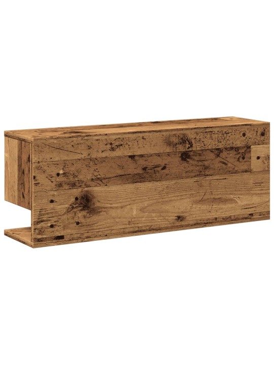 Nástěnná skříňka 80 x 20 x 30 cm old wood kompozitní dřevo