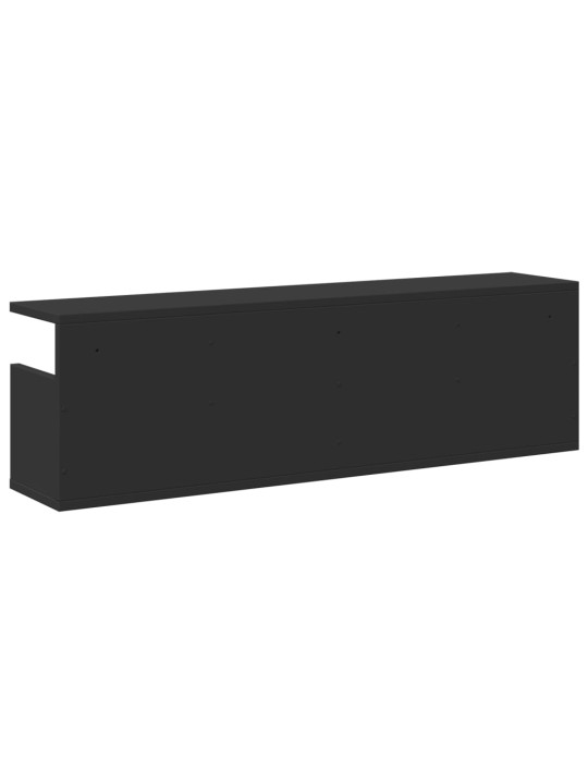 Nástěnná skříňka 100 x 20 x 30 cm černá kompozitní dřevo