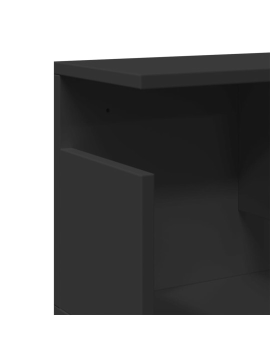 Nástěnná skříňka 100 x 20 x 30 cm černá kompozitní dřevo