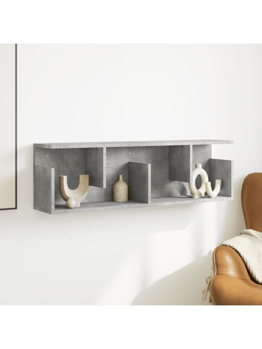 Nástěnná skříňka 100x20x30 cm betonově šedá kompozitní dřevo