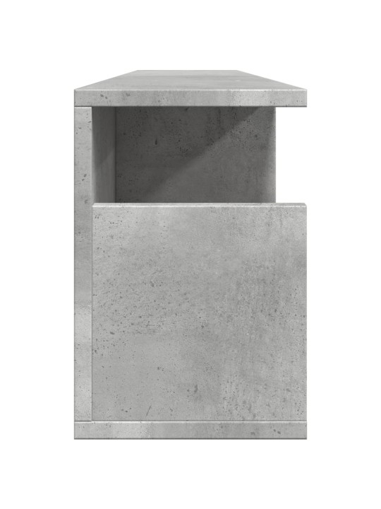 Nástěnná skříňka 100x20x30 cm betonově šedá kompozitní dřevo