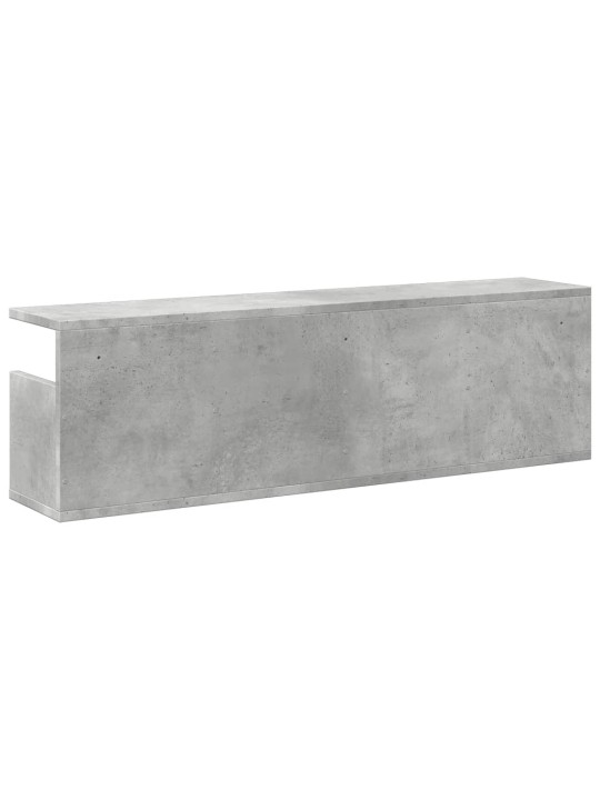Nástěnná skříňka 100x20x30 cm betonově šedá kompozitní dřevo