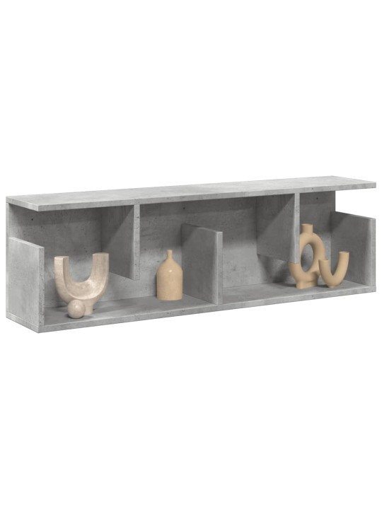 Nástěnná skříňka 100x20x30 cm betonově šedá kompozitní dřevo