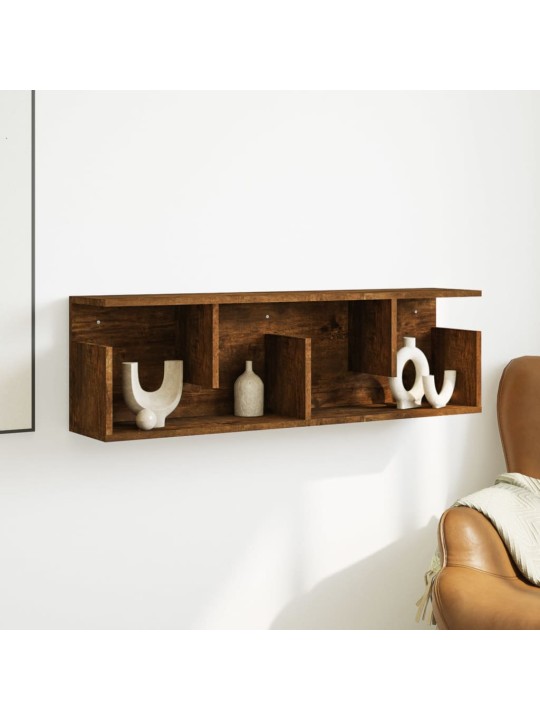 Nástěnná skříňka 100 x 20 x 30 cm kouřový dub kompozitní dřevo
