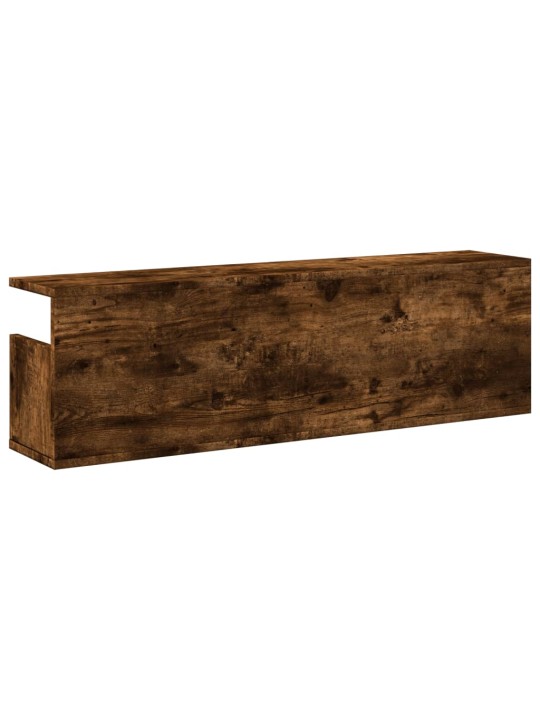 Nástěnná skříňka 100 x 20 x 30 cm kouřový dub kompozitní dřevo