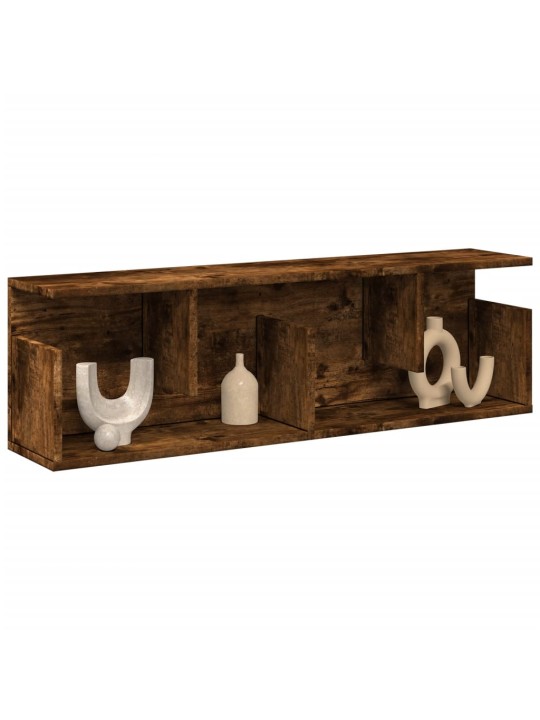 Nástěnná skříňka 100 x 20 x 30 cm kouřový dub kompozitní dřevo