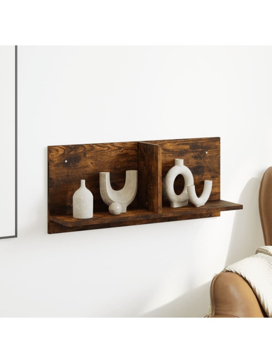 Nástěnná skříňka 70 x 16,5 x 30 cm kouřový dub kompozitní dřevo
