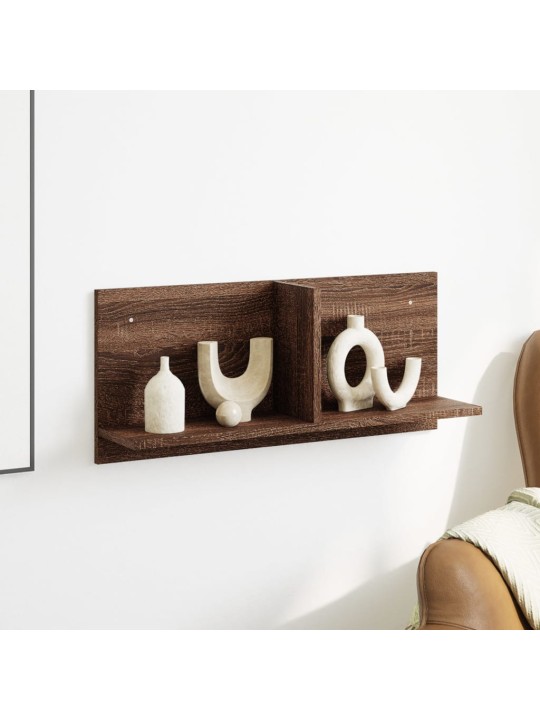 Nástěnná skříňka 70 x 16,5 x 30 cm hnědý dub kompozitní dřevo
