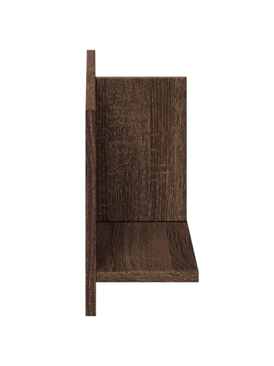 Nástěnná skříňka 70 x 16,5 x 30 cm hnědý dub kompozitní dřevo